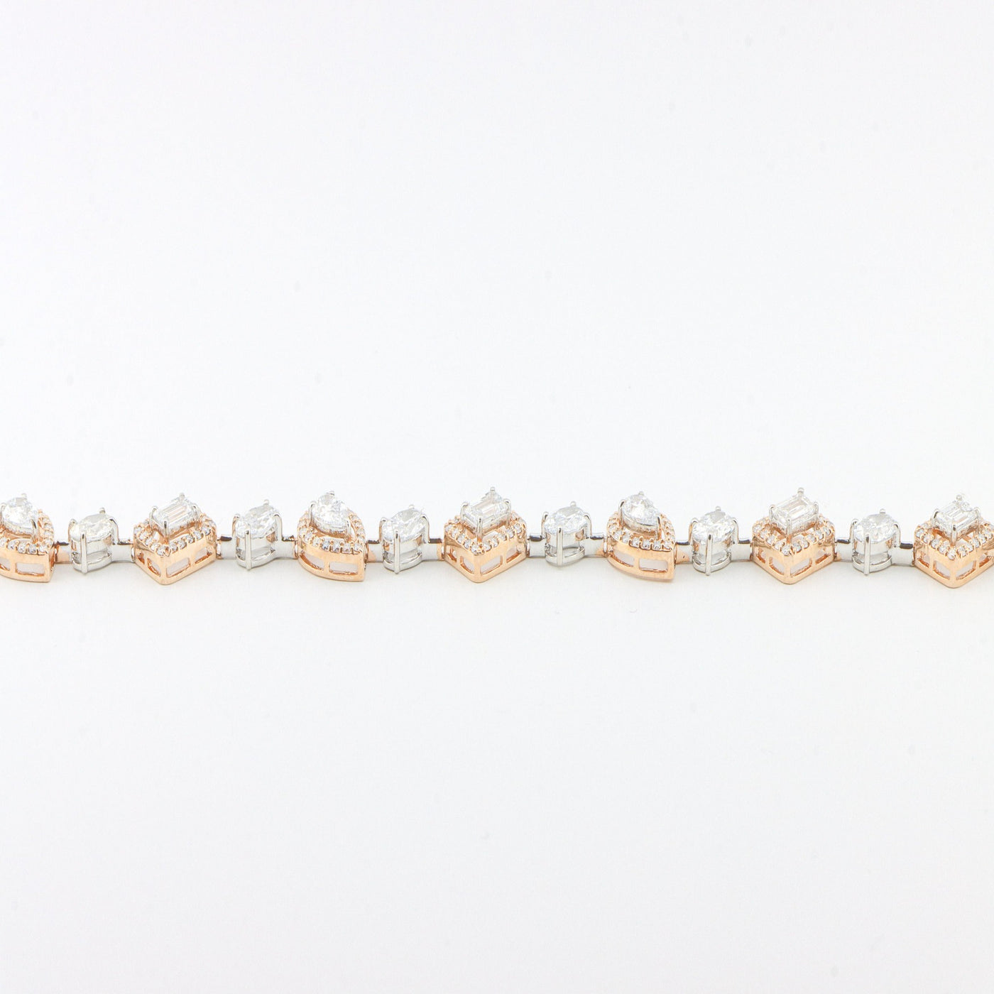 18K FANCY-SHAPE DIAMOND BRACELET - Diamond Bracelets - Diamond Jewelry